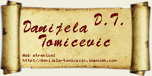 Danijela Tomićević vizit kartica